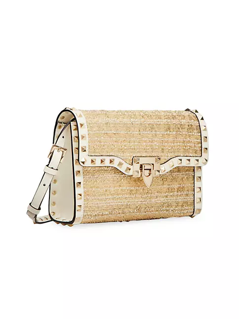 Valentino Small Rockstud Shoulder Bag in Bouclé | Fifth Avenue