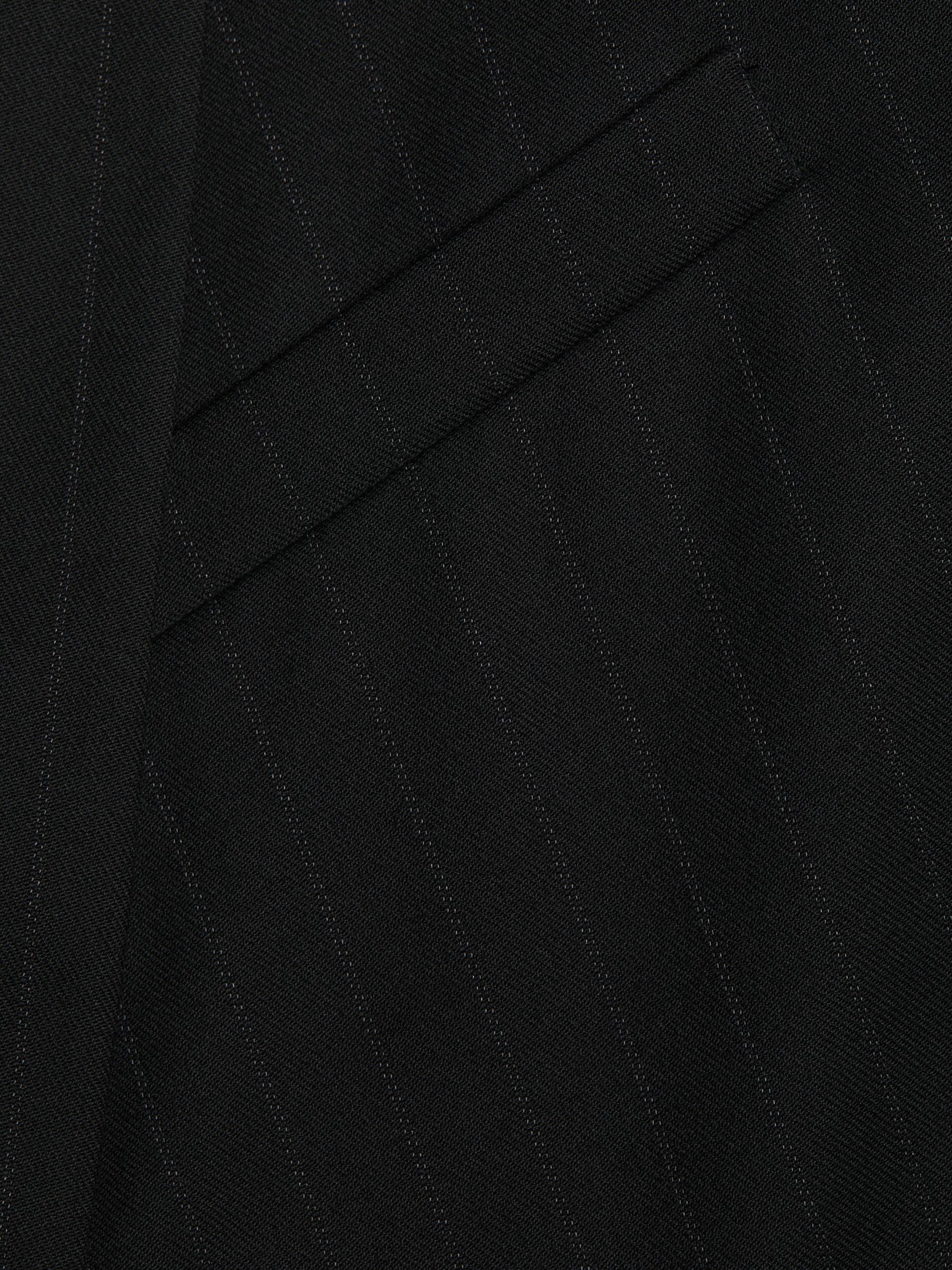Twill Boyfriend Shirt Pinstripe Black / White