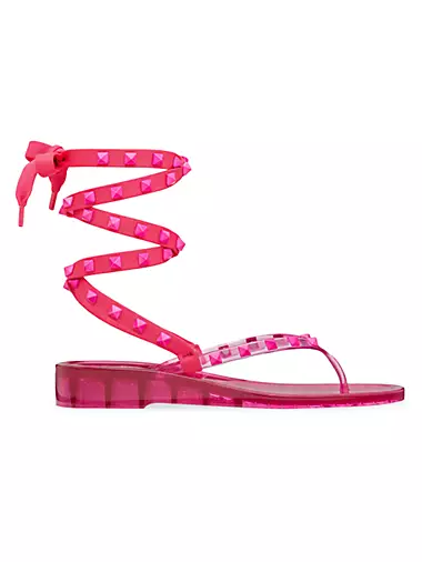 Rockstud Rubber Thong Sandals With Matching Studs
