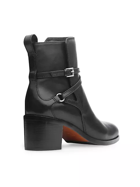 Shop rag & bone Hazel Buckle 60MM Leather Ankle Boots | Saks Fifth Avenue