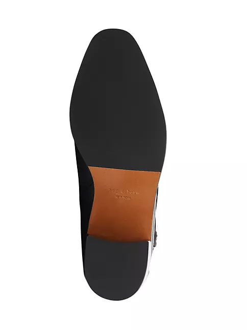 Shop rag & bone Hazel Buckle 60MM Leather Ankle Boots | Saks Fifth Avenue
