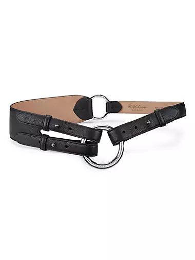 Leather Tri-Strap Saddle Belt