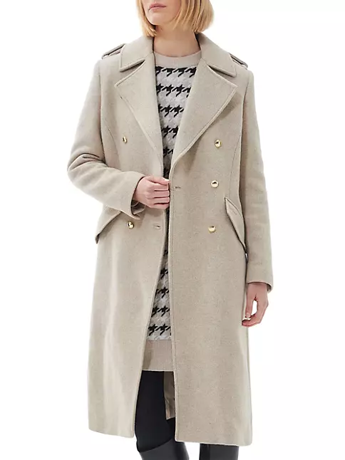 Shop Barbour Inverraray Wool-Blend Military Coat | Saks Fifth Avenue