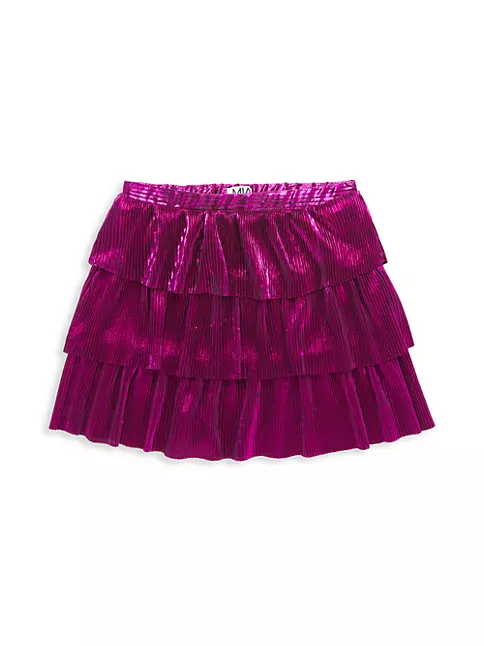 Shop MIA New York Little Girl's & Girl's Metallic Pleated Skirt | Saks ...