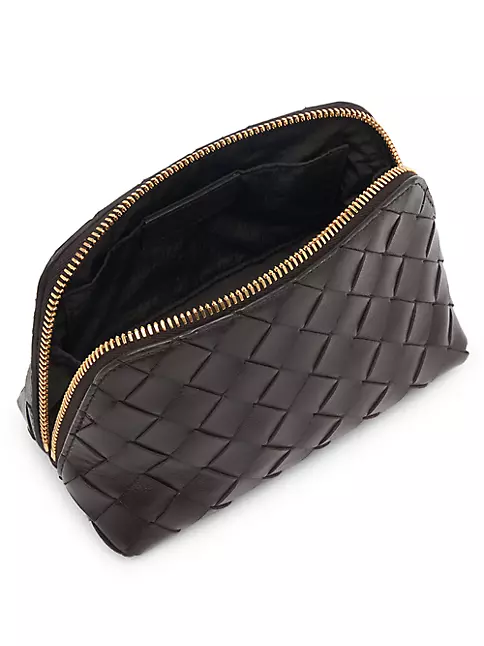 Shop Bottega Veneta Leather Intrecciato Beauty Pouch | Saks Fifth Avenue