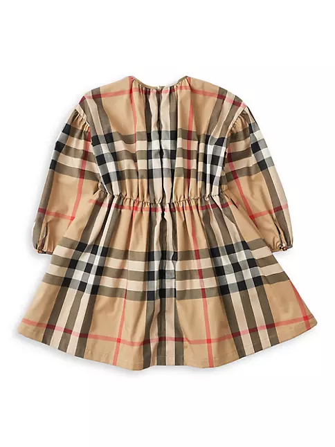 Shop Burberry Little Girl's & Girl's Savannah Check Dress | Saks Fifth ...