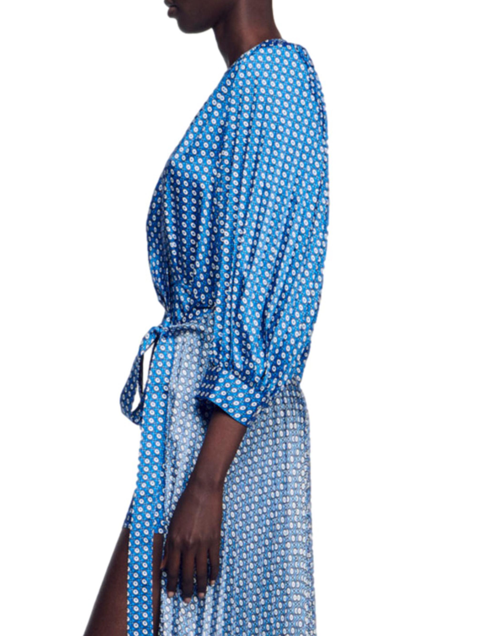 sandro tie neck dress