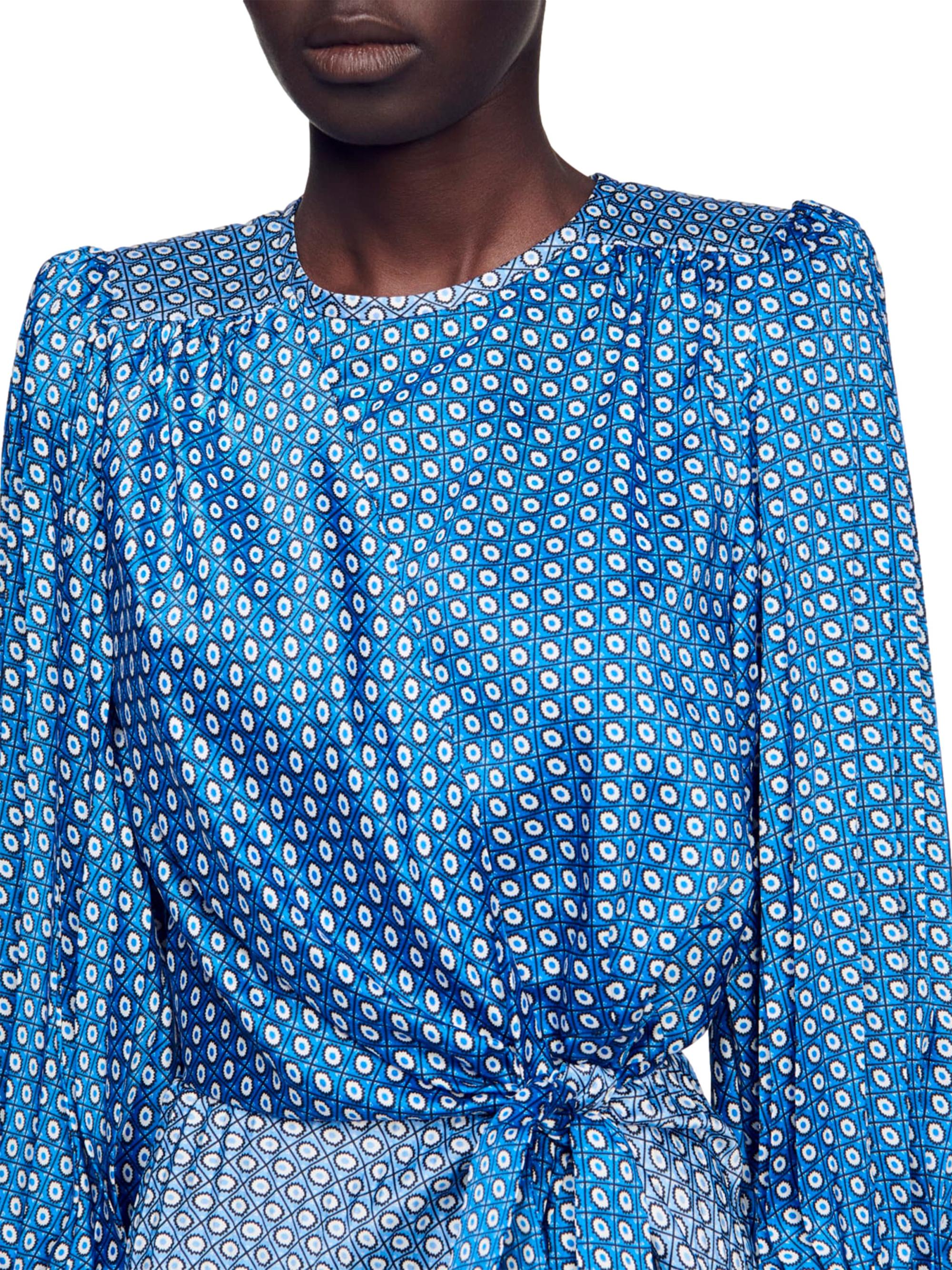 sandro tie neck dress