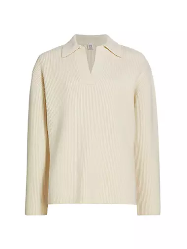 Wool & Cashmere Polo Sweater