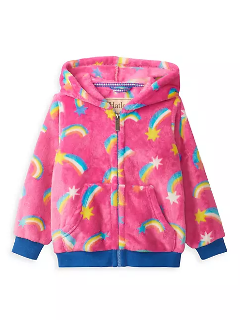 Shop Hatley Little Girl's & Girl's Shooting Stars Fleece Hooded Jacket ...
