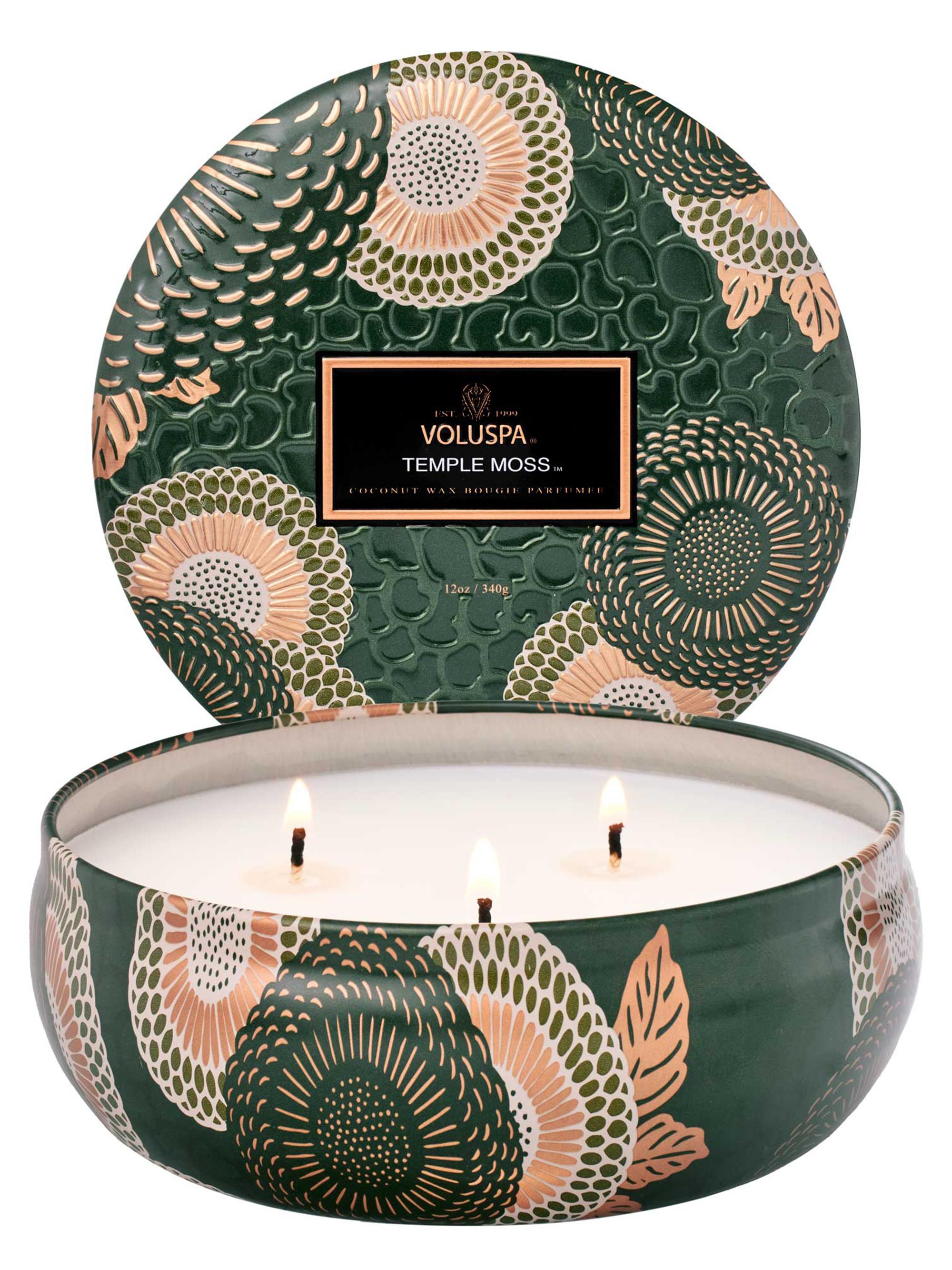 Shop Voluspa Japonica Temple Moss 3Wick Tin Candle Saks Fifth Avenue