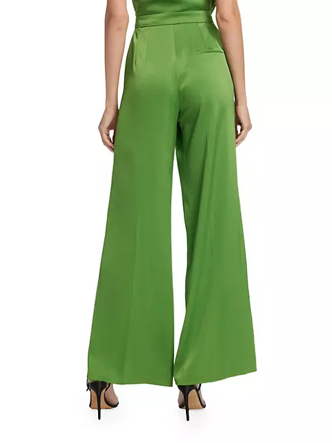 Shop Marella Scorza Wide-Leg Satin Trousers | Saks Fifth Avenue