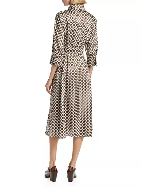 Shop Marella Diana Geometric-Print Wrap Dress | Saks Fifth Avenue