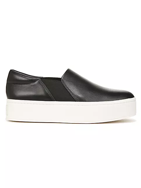 Shop Vince Warren Leather Platform Slip-On Sneakers | Saks Fifth Avenue
