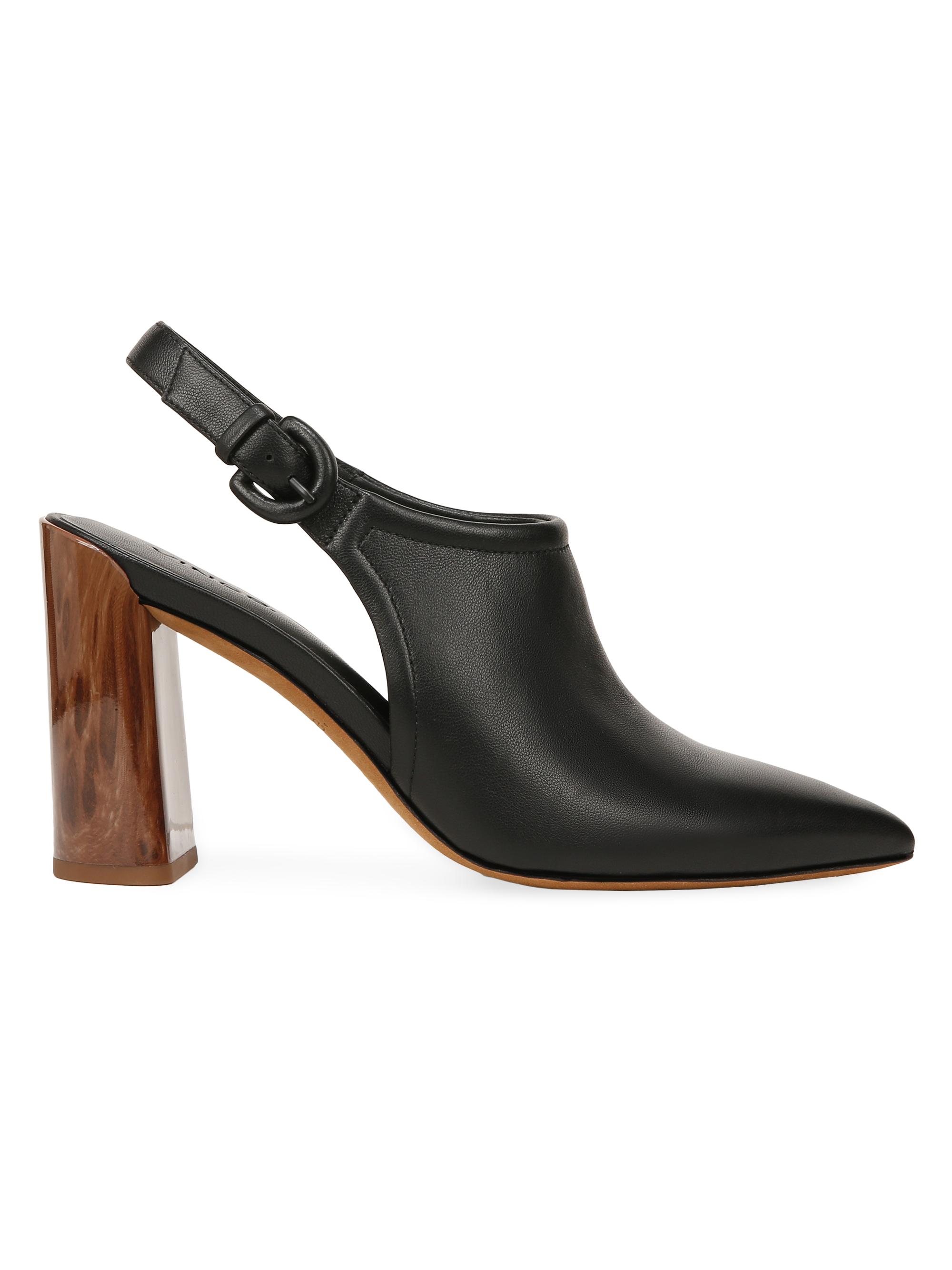 Shop Vince Pyra 95MM Leather Slingback Pumps | Saks Fifth Avenue