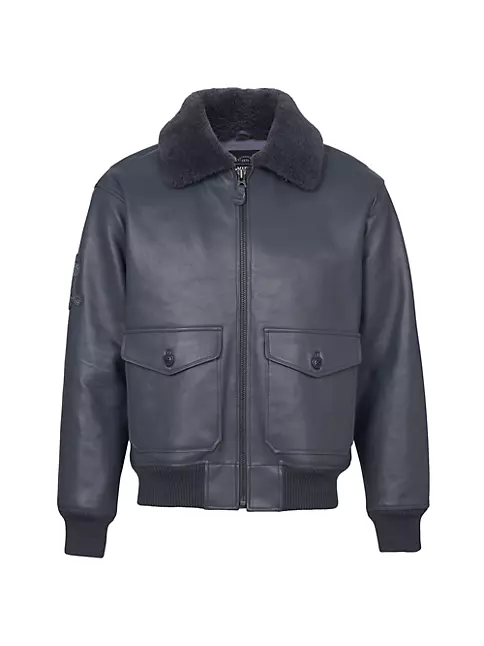 Shop Avirex G1 Leather Bomber Jacket | Saks Fifth Avenue