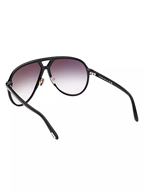 Shop TOM FORD Bertrand 64MM Pilot Sunglasses | Saks Fifth Avenue