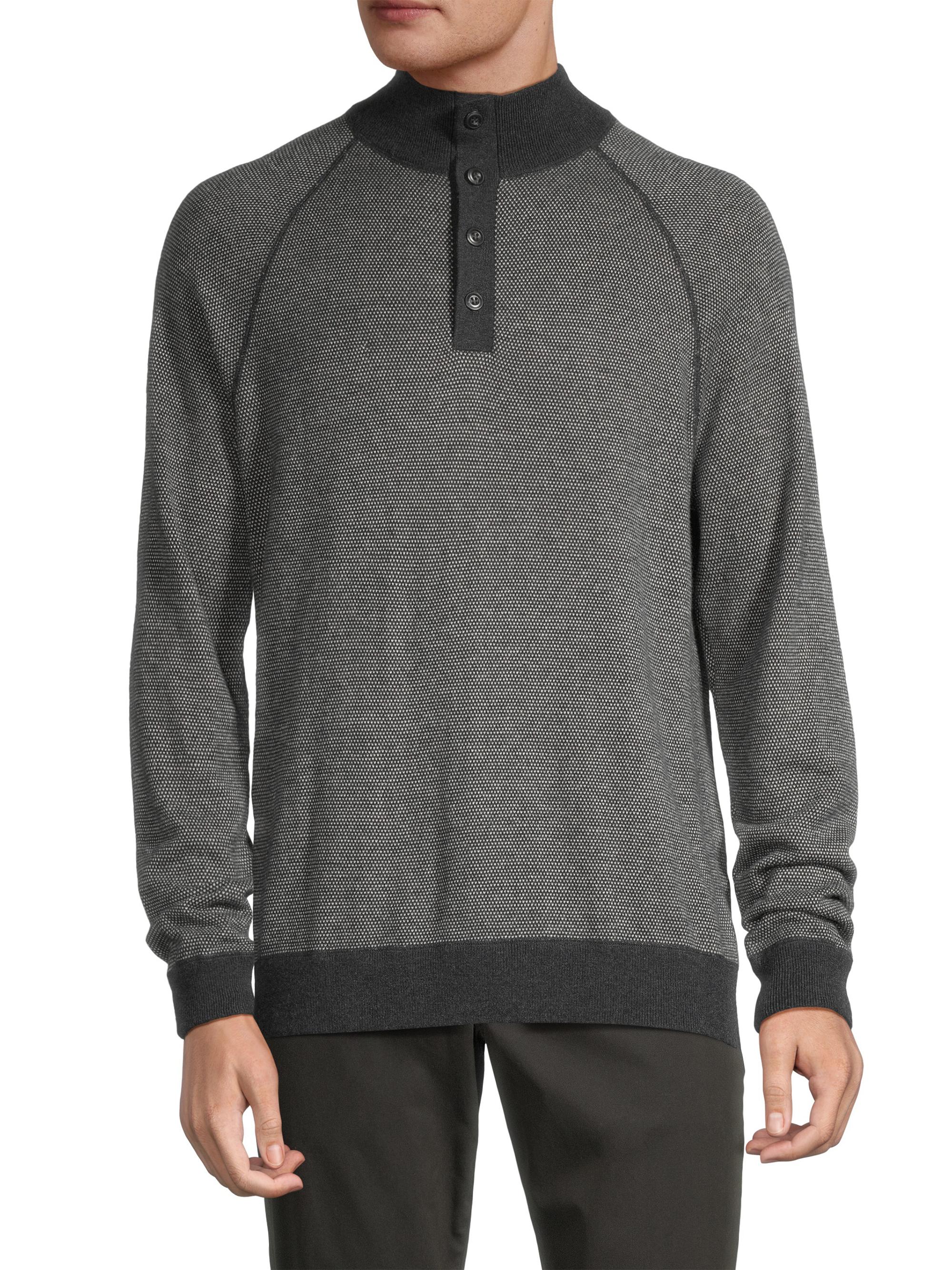 BIRDSEYE ZIP MOCK