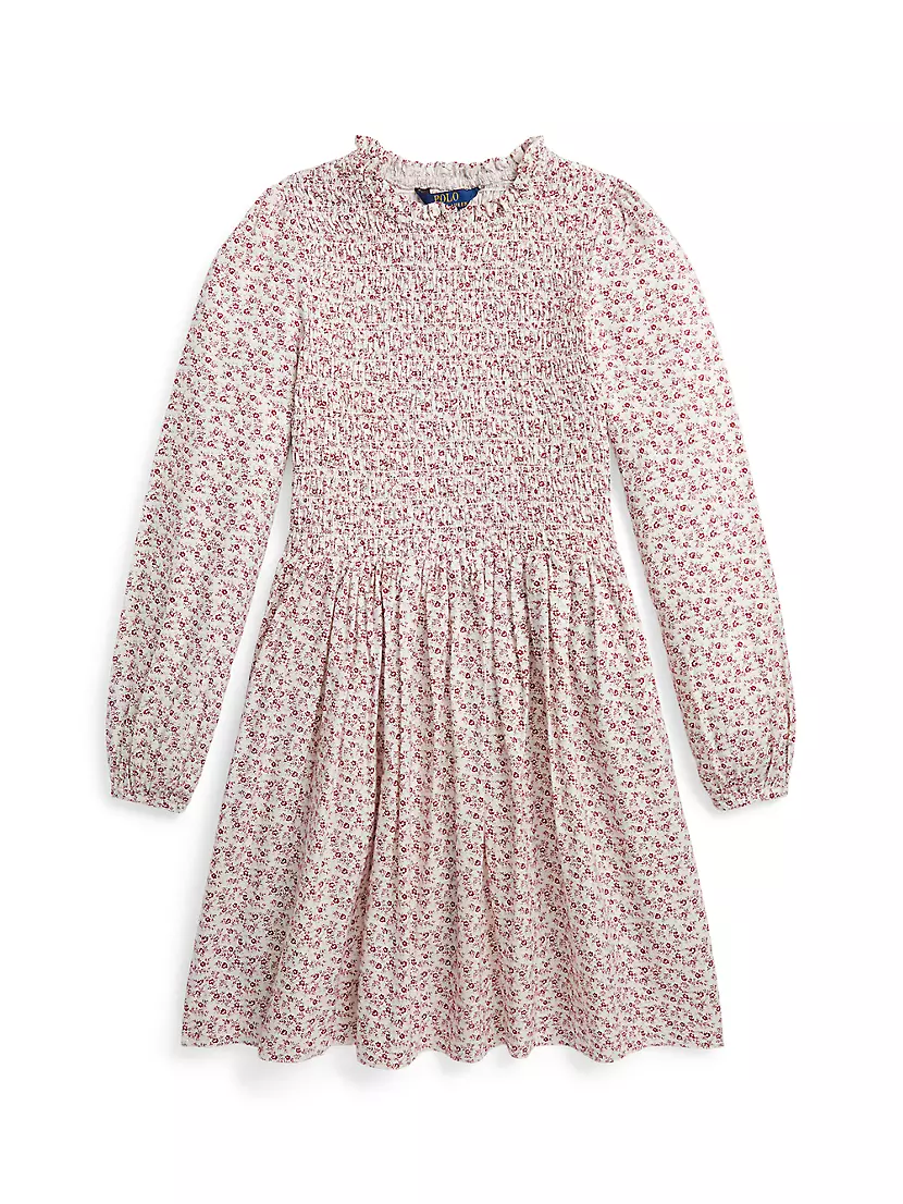 Shop Polo Ralph Lauren Girl's Cotton Twill Dress Saks Fifth Avenue