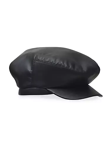 Faux Leather Driver Hat