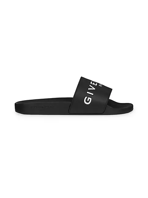 Shop Givenchy Slide Flat Sandals In Rubber | Saks Fifth Avenue