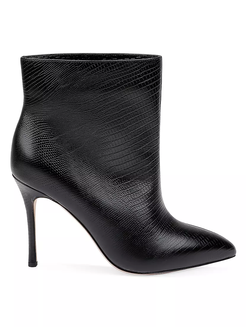 Shop L'AGENCE Mariette Embossed Leather Booties | Saks Fifth Avenue