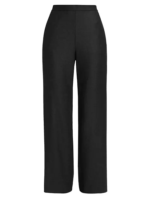 Shop Theory Flannel Pull-On Straight-Leg Pants | Saks Fifth Avenue