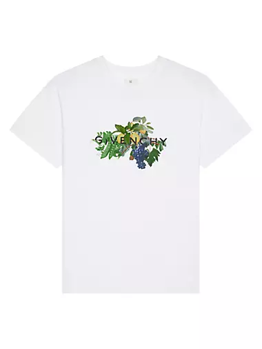 T-Shirt In Cotton With Fruits And Vegetables