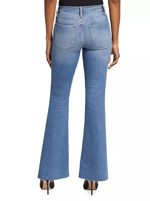 Shop Frame Le High Stretch Flare Jeans | Saks Fifth Avenue