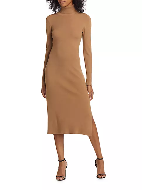 Shop Elie Tahari Emery Knit Turtleneck Midi-Dress | Saks Fifth Avenue
