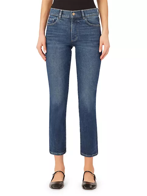 Shop DL1961 Premium Denim Mila Mid Rise Cigarette Jeans | Saks Fifth Avenue