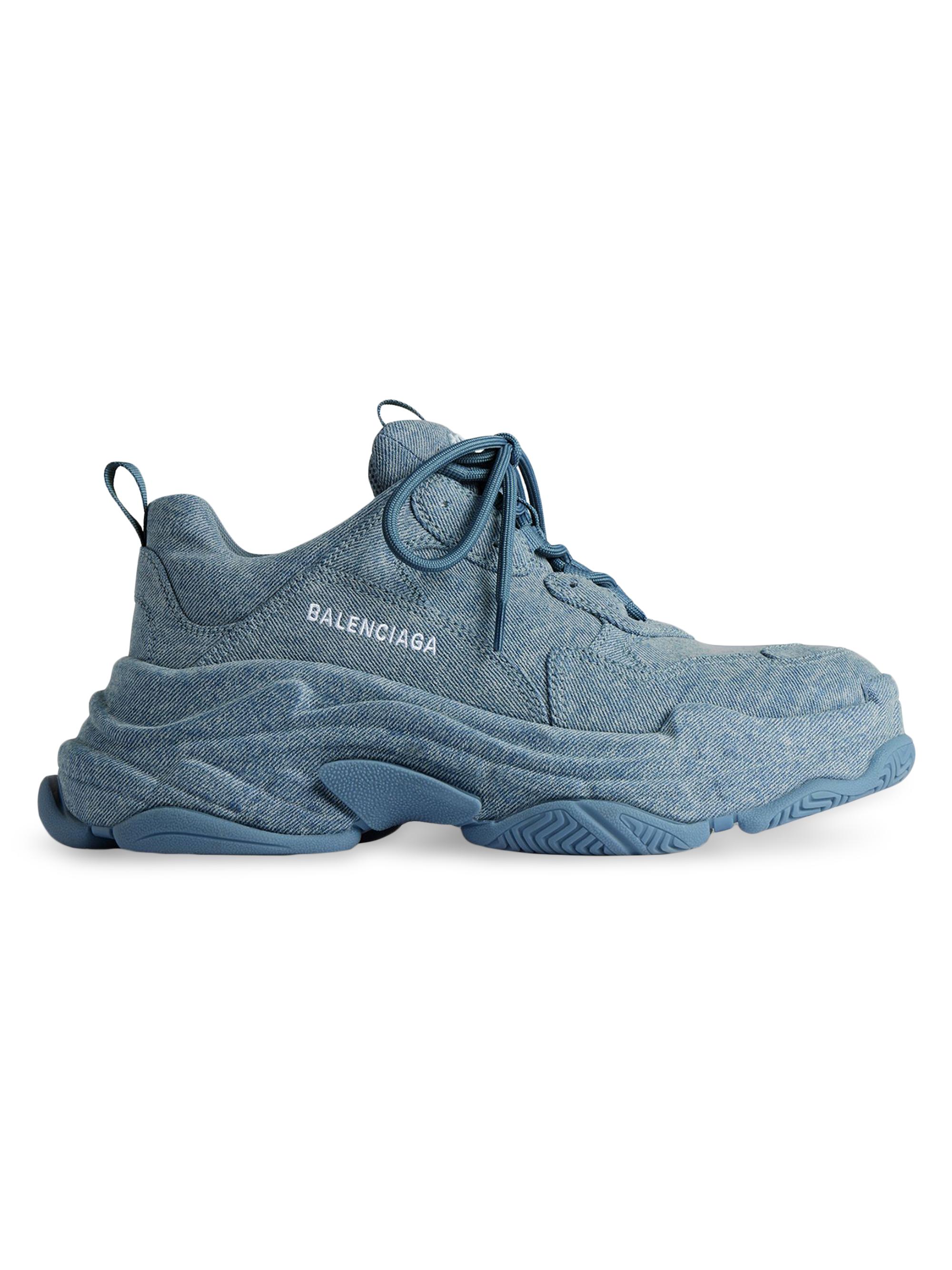 Shop Balenciaga Triple S Sneakers Denim Saks Fifth Avenue