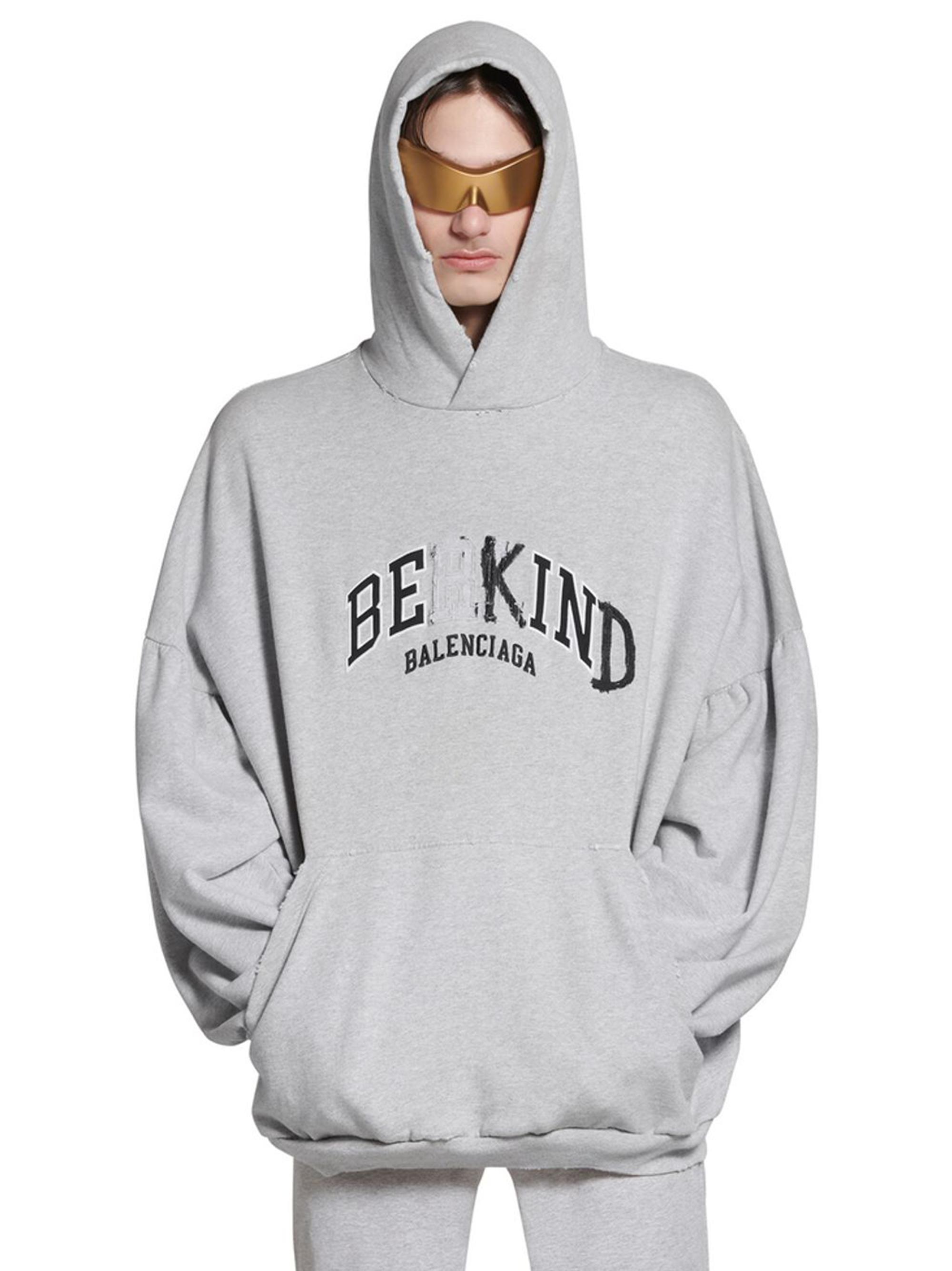 Shop Balenciaga Be Kind Round Oversized Hoodie | Saks Fifth Avenue