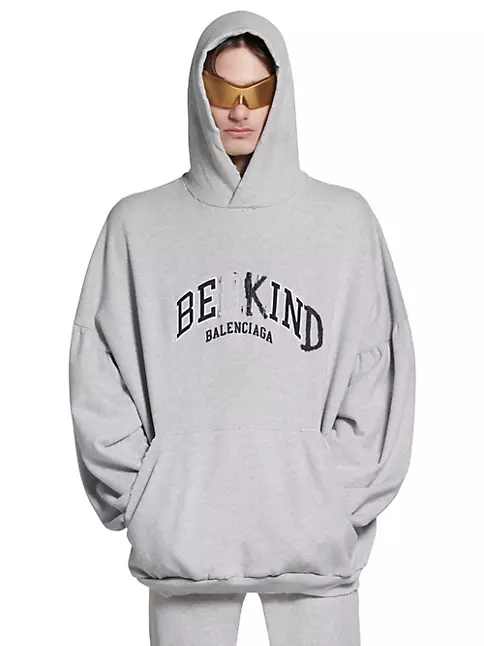 Balenciaga Be Kind Round Oversized Hoodie | Saks Fifth Avenue