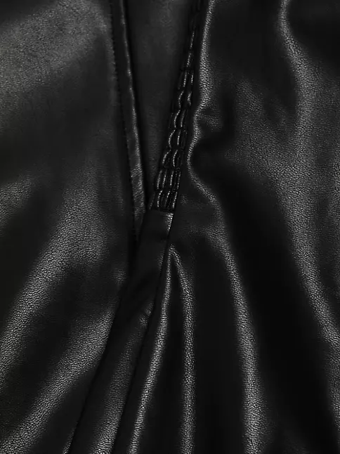 Shop Wayf Sienna Strapless Faux Leather Midi-Dress | Saks Fifth Avenue