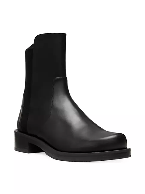 Shop Stuart Weitzman 5050 Bold 40MM Leather Ankle Boots | Saks Fifth Avenue