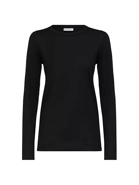 Shop Brunello Cucinelli Cashmere And Silk Lightweight Sweater | Saks ...