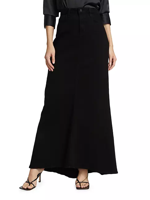 Shop L'AGENCE Kailani Denim Maxi Skirt | Saks Fifth Avenue