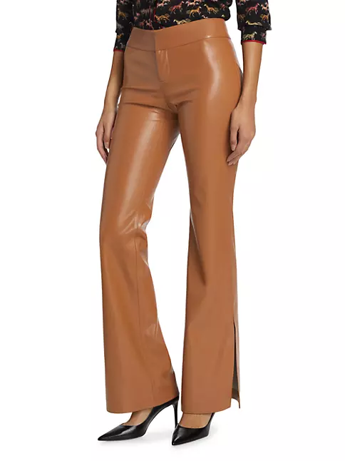 Shop Alice + Olivia Olivia Faux Leather Bootcut Pants | Saks Fifth Avenue