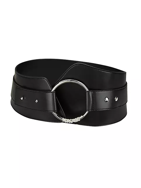 Logoed buckle eco leather belt