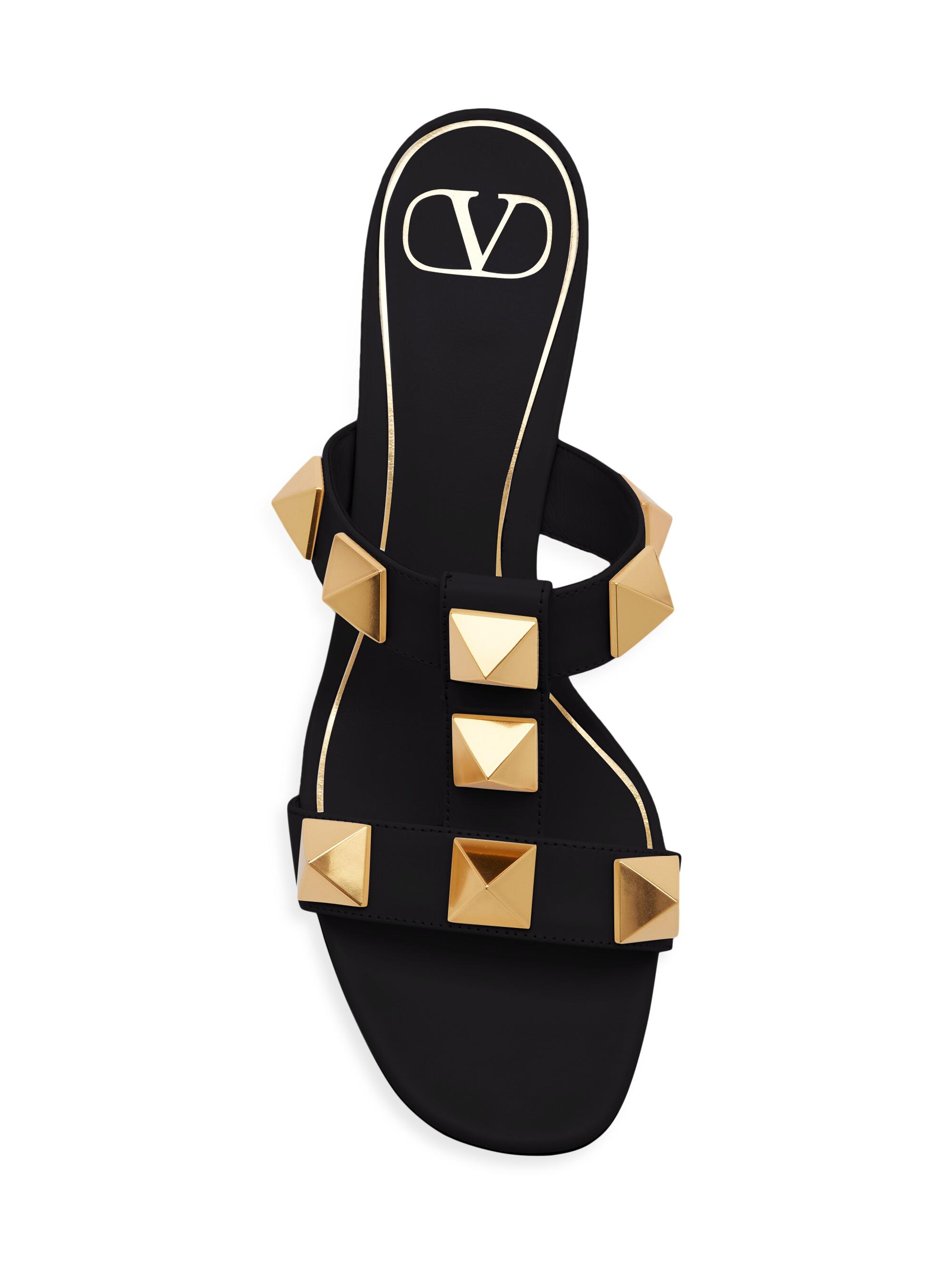 Mules Valentino Garavani Roman Stud 65 Mm – Cuir Rose – Talon Bloc 6,5 Cm – Pointure 37 – Neuf Avec Emballage – Italie