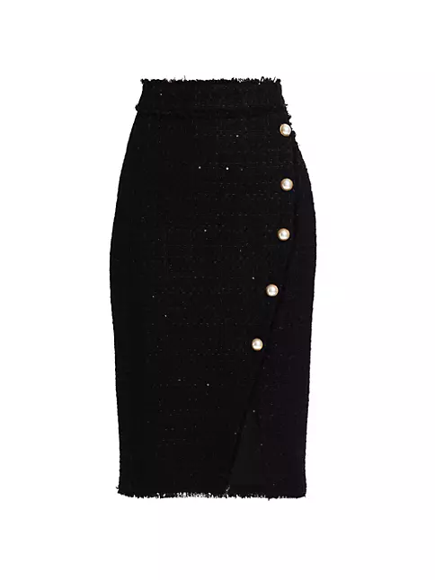 Shop Generation Love Chantel Cotton-Blend Tweed Midi-Skirt | Saks Fifth ...