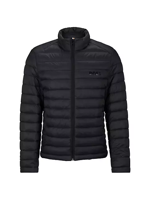 Shop BOSS Water-Repellent Padded Jacket With Tonal Logo | Saks Fifth Avenue