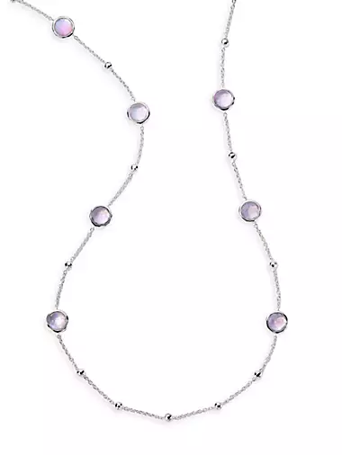 Lollipop® Sterling Silver & Multi-Stone Ball & Stone Station Necklace