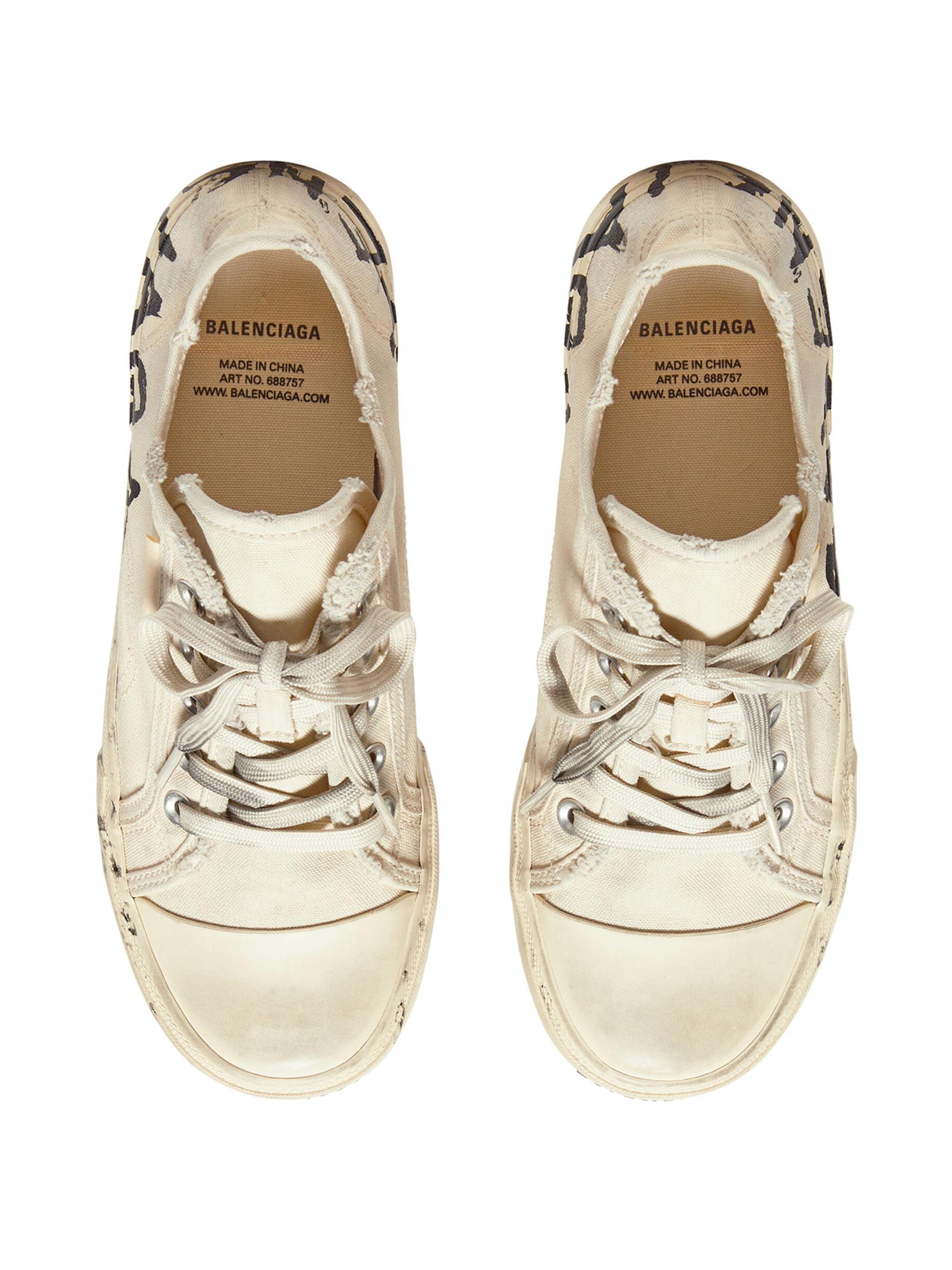 Shop Balenciaga Paris Low Top Graffiti Sneakers Saks Fifth Avenue