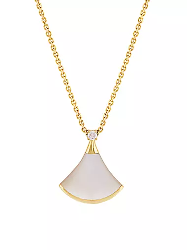 Divas' Dream 18K Yellow Gold, Mother-Of-Pearl, & Diamond Pendant Necklace