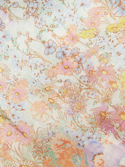 Shop Zimmermann Silk-Blend Floral Bralette Maxi Dress | Saks Fifth Avenue