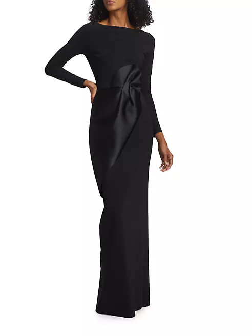 Shop Chiara Boni La Petite Robe Shui Stretch Long-Sleeve Gown | Saks ...