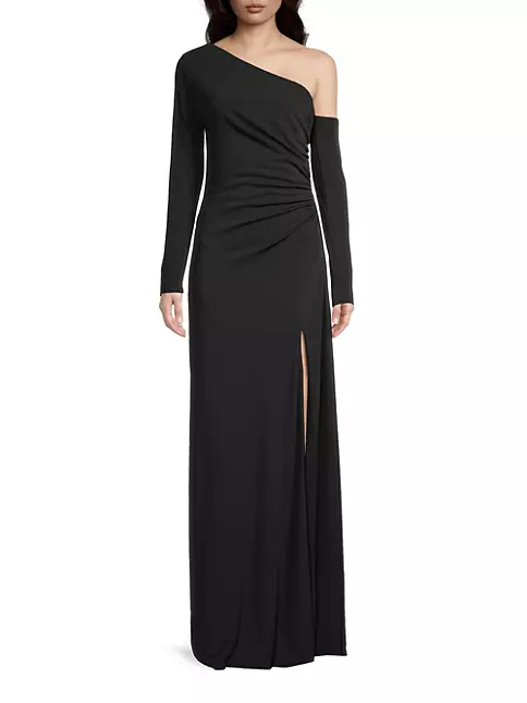 Shop Donna Karan New York Social Asymmetric Sleeve Gown | Saks Fifth Avenue