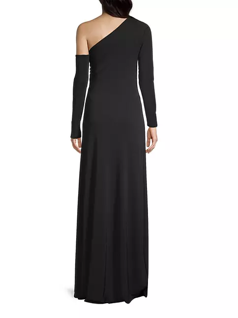Shop Donna Karan New York Social Asymmetric Sleeve Gown | Saks Fifth Avenue